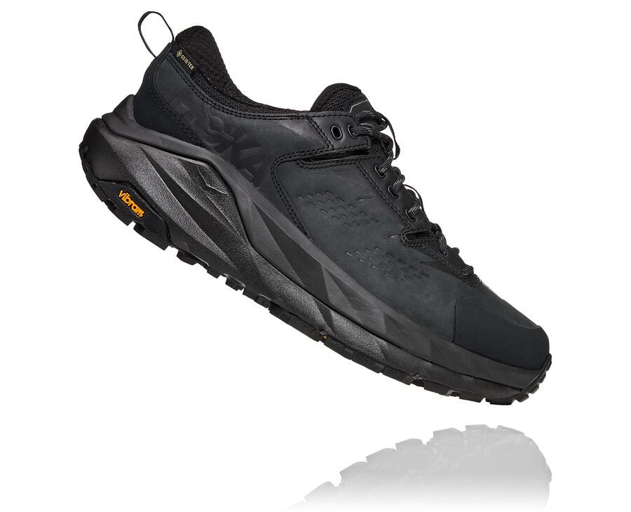 Trail Shoes Mens - Hoka One One Kaha Low GORE-TEX - Black - XKESUNY-59